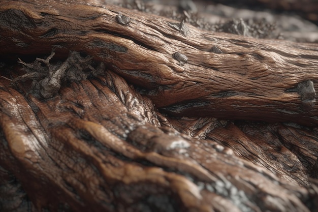 A close up of a tree with a rough texture