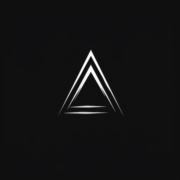 a close up of a triangle with a black background generative ai