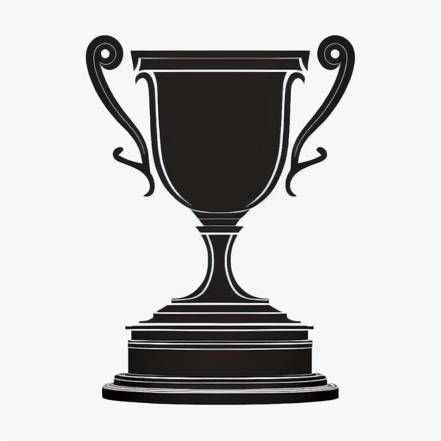 Photo a close up of a trophy on a pedestal with a white background generative ai