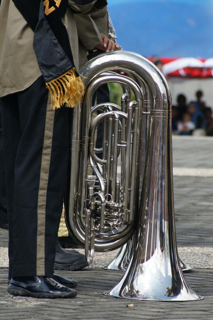 Photo トランペットのクローズアップ