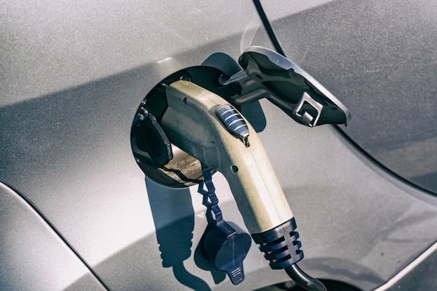 Close-up of tube on car
