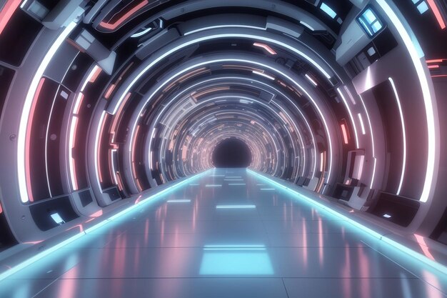 A close up of a tunnel with a light at the end generative ai