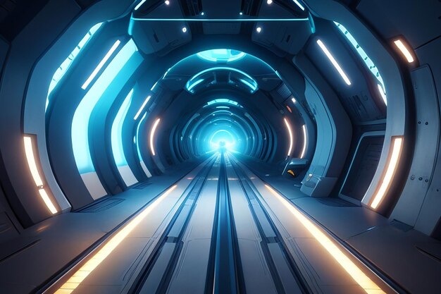 A close up of a tunnel with a light at the end generative ai