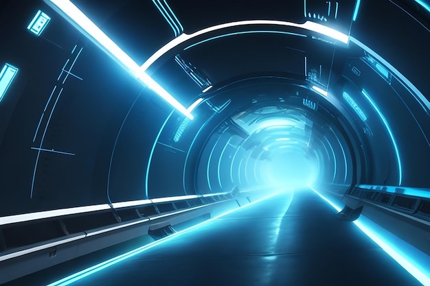 A close up of a tunnel with a light at the end generative ai