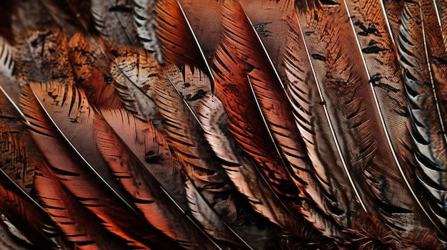 A close up of a turkey's feathers with the word turkey on it.