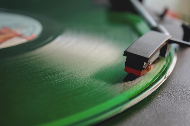 Photo close-up of turntable