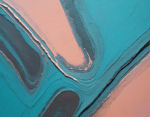 close up of turquoise and teal paint on canvas