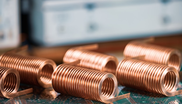 Close-up of twisted copper wire