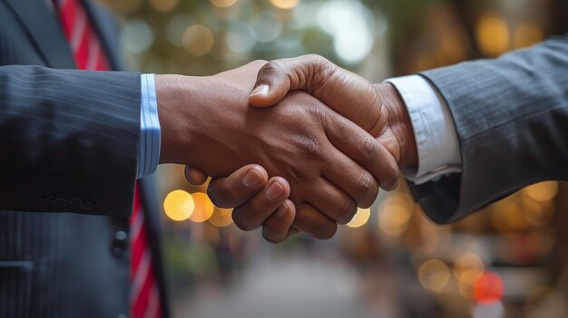 Close Up of Two People Shaking Hands