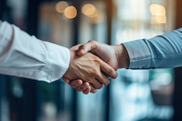 Close Up of Two People Shaking Hands