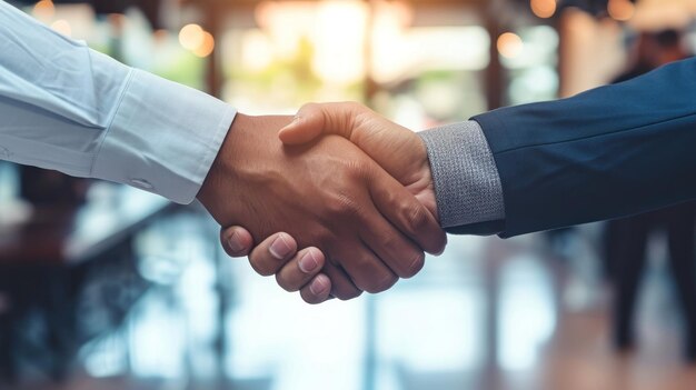 Close Up of Two People Shaking Hands