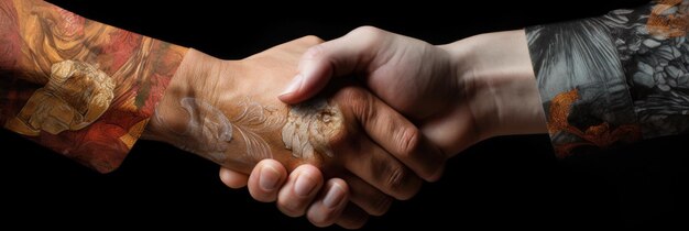 A Close Up Of Two People Shaking Hands