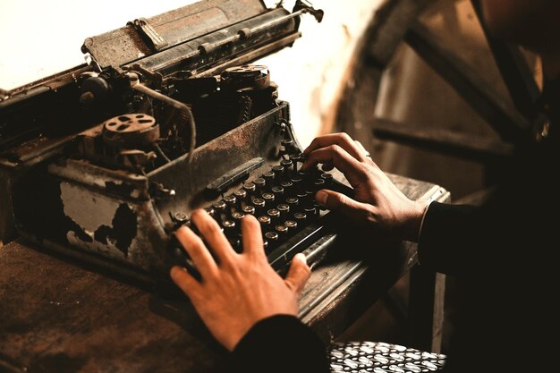 Photo close-up of typewriter