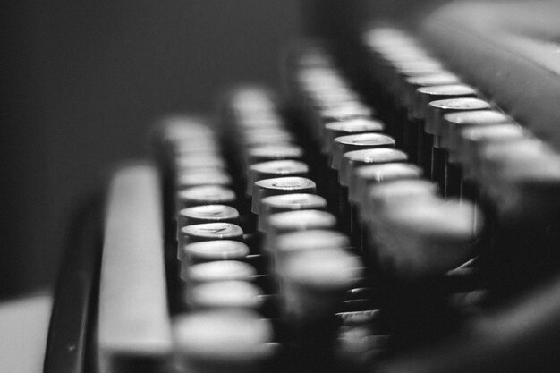 Foto prossimo piano della macchina da scrivere