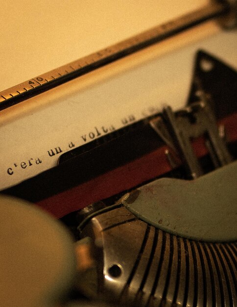 Photo close-up of typewriter