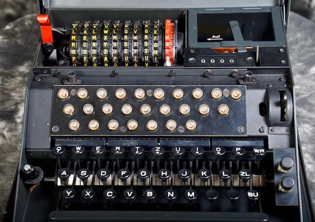 Close-up of typewriter