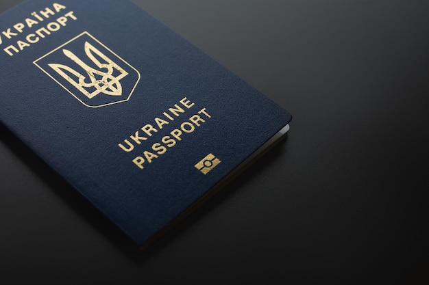 Close up of Ukraine Passport