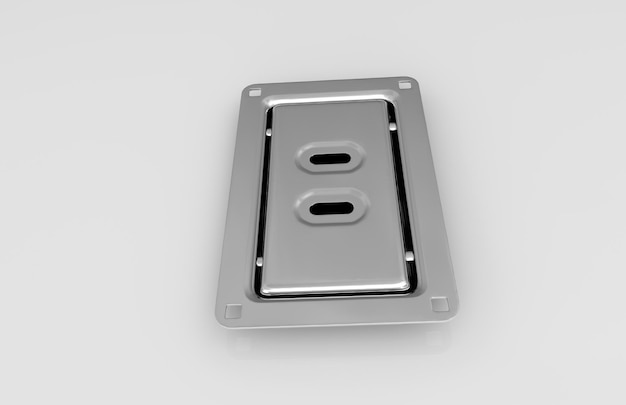白い背景のUSBスティックのクローズアップ