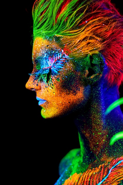 Close up UV portrait