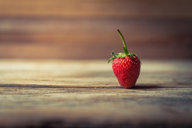Close-up van aardbeien op tafel
