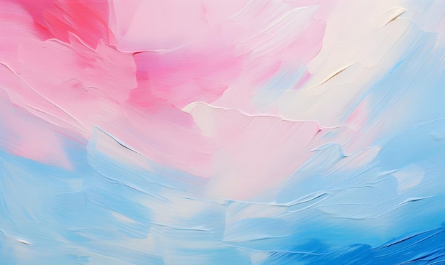Close-up van abstracte ruwe kleurrijke blauwe roze witte kleuren kunst schilderkunst textuur achtergrond behang