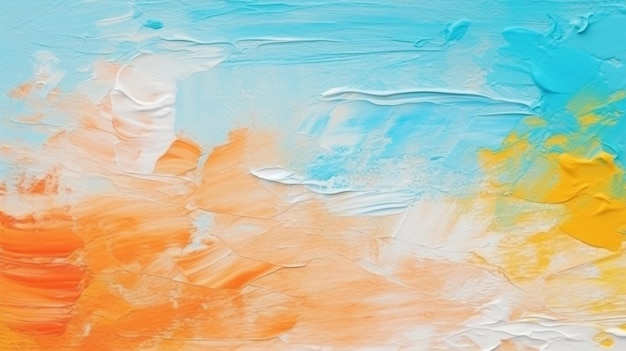 Close-up van abstracte ruwe kleurrijke veelkleurige kunst schilderij achtergrond tekstbanner