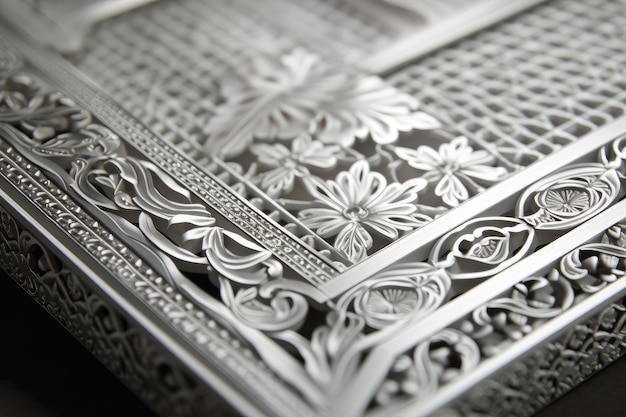 Close-up van aluminium product met ingewikkelde details zichtbaar gemaakt met generatieve ai