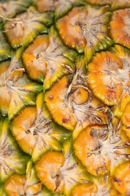 Close up van ananas huid,