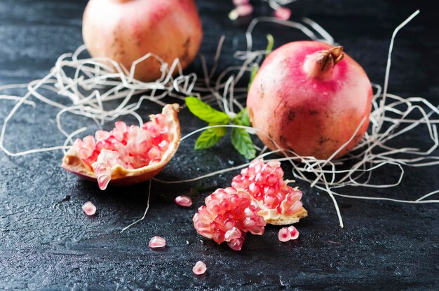 Foto close-up van appels op tafel