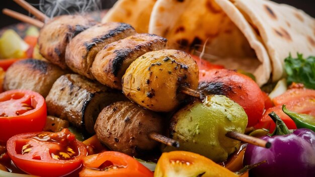 Foto close-up van arabisch eten