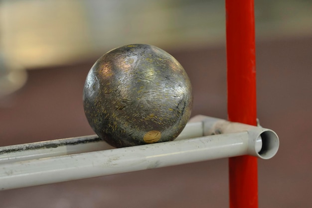 Close-up van ballen op rack