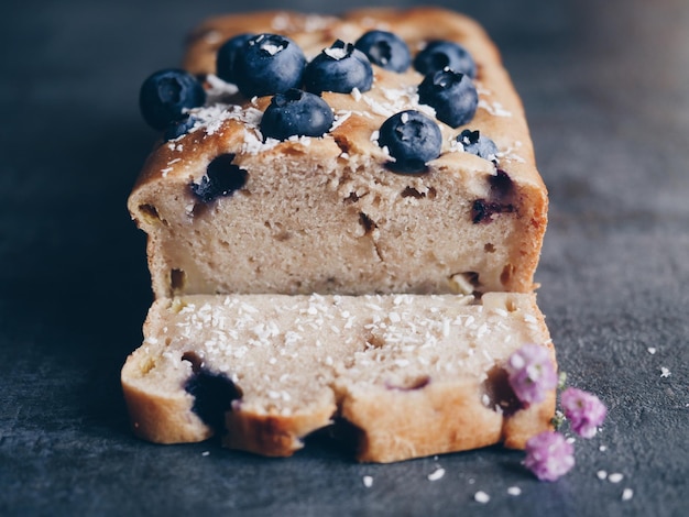 Close-up van bananenbrood