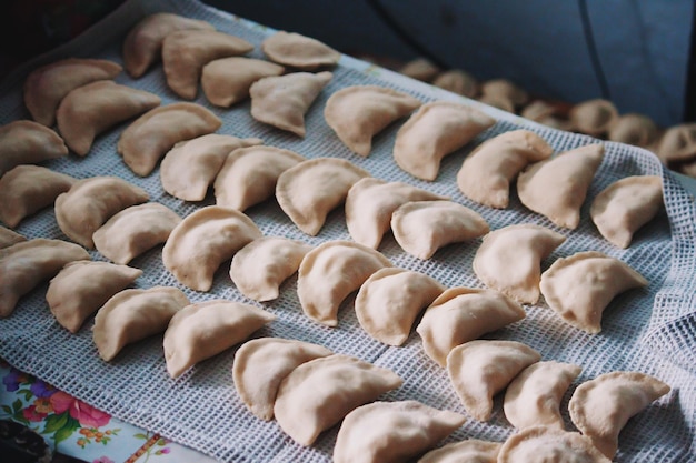 Close-up van bereide gebakjes
