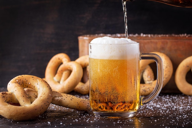 Close-up van bier in een glas