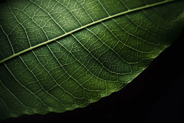 close-up van blad groen blad textuur groen blad macro