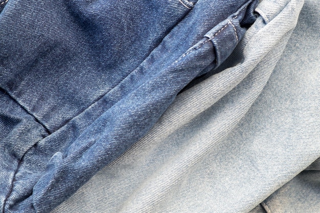 Close-up van blauwe denim spijkerbroek