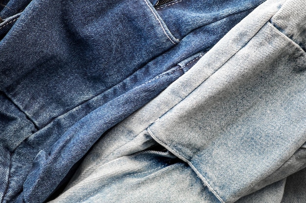 Close-up van blauwe denim spijkerbroek