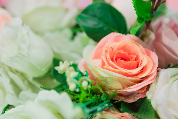 Close-up van bloemen in verschillende kleuren