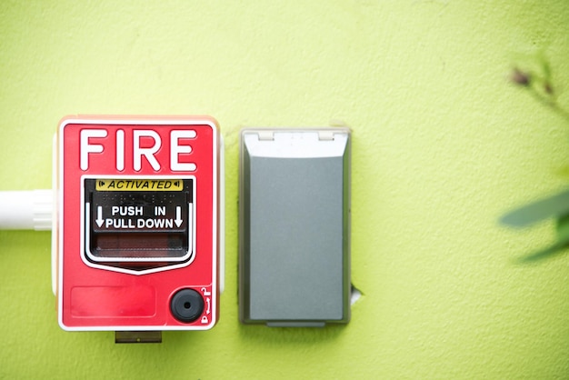 Close-up van brandalarm