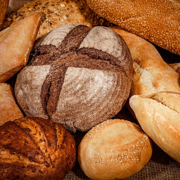 Close-up van brood en gebak