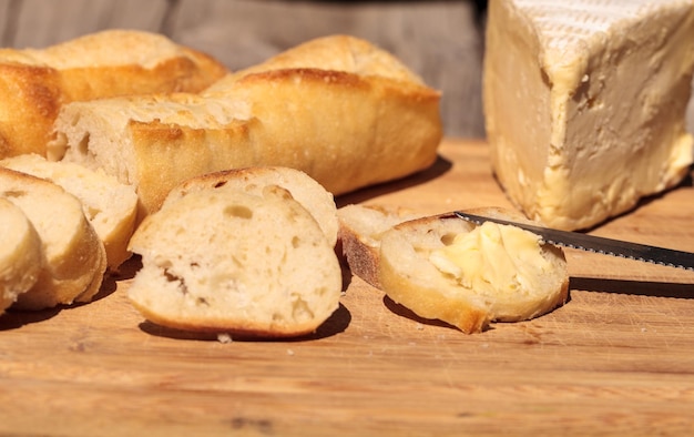 Close-up van brood op tafel