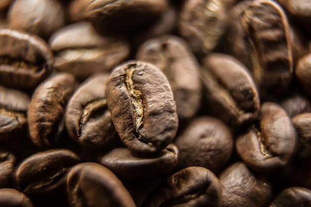 Close-up van bruine koffie achtergrond