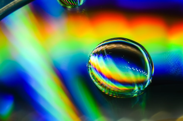 Close-up van bubbels in water