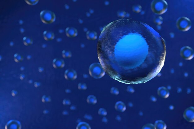 Close-up van bubbels in water