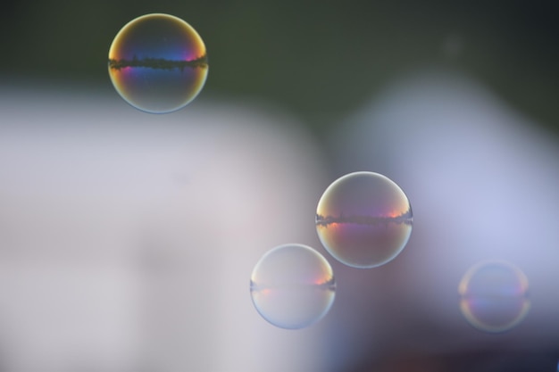 Foto close-up van bubbels