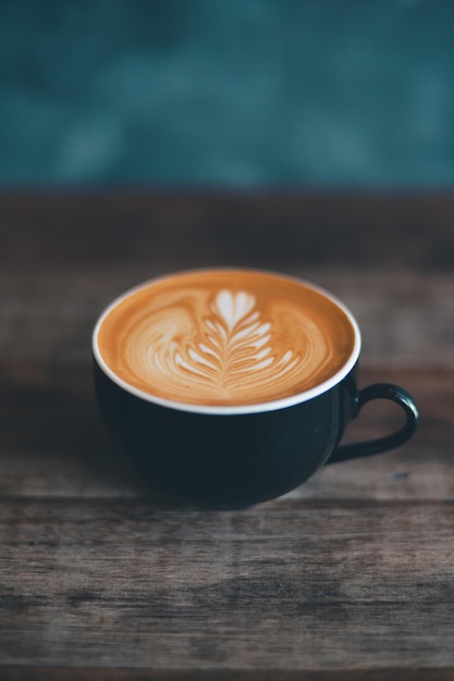 Close-up van cappuccino op tafel