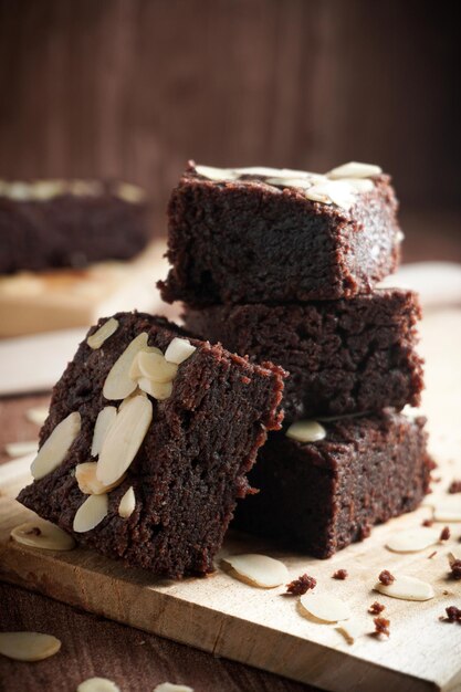 Foto close-up van chocoladekoek