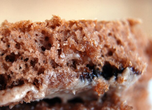 Foto close-up van chocoladekoek