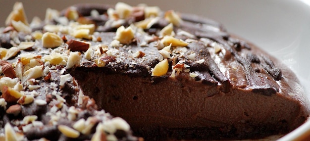 Close-up van chocoladekoek
