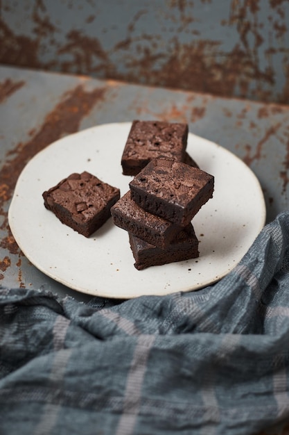 Close-up van chocoladekoek